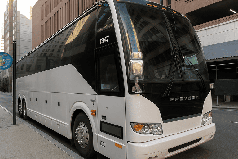 a Charter Bus Rental Encinitas coach bus