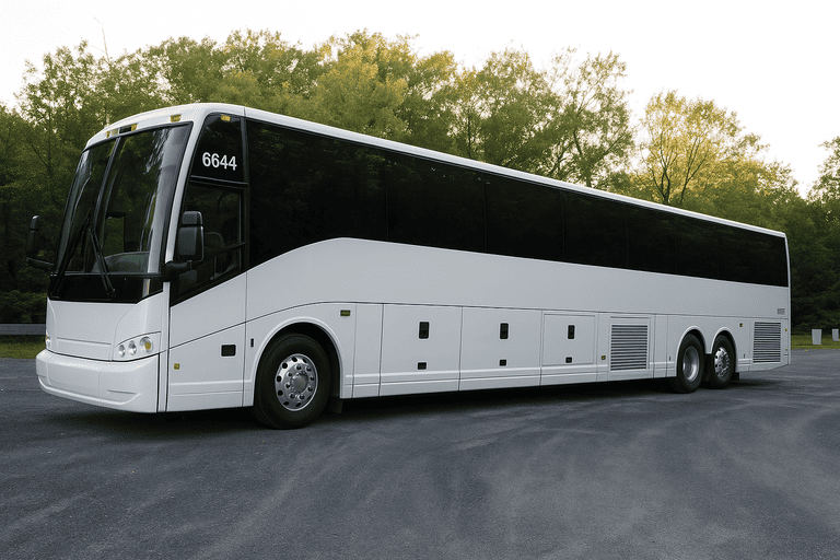 exterior of Charter Bus Rental Encinitas coach bus