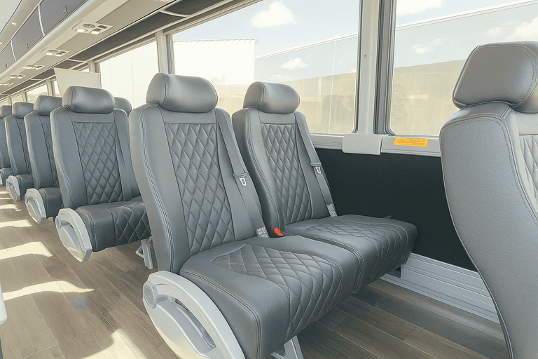 interior of Charter Bus Rental Encinitas charter bus